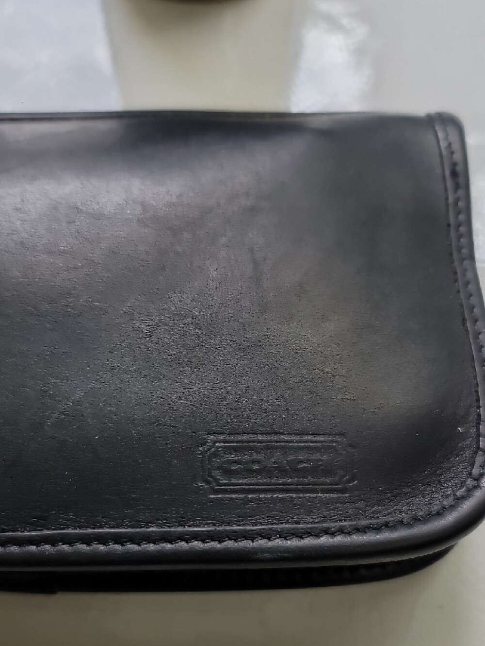 Coach Vintage  Black Leather Cosmetic Case Pouch. - Picture 4 of 14
